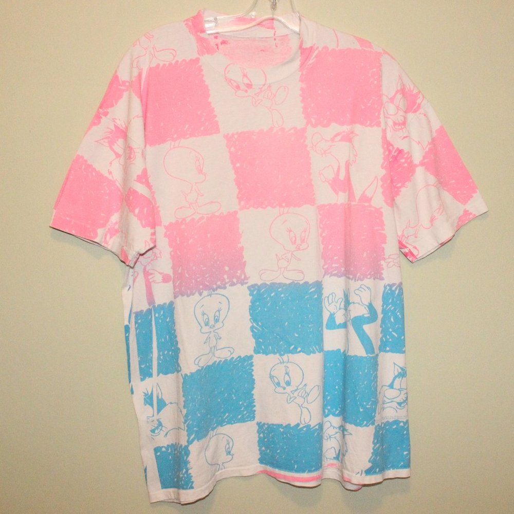 FREE*❤️vintage Looney Tunes 1991 Novel Teez single stitch t-shirt Tweety Bird